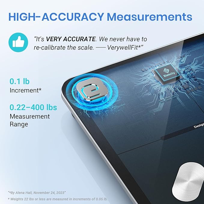 Etekcity Báscula inteligente para peso corporal