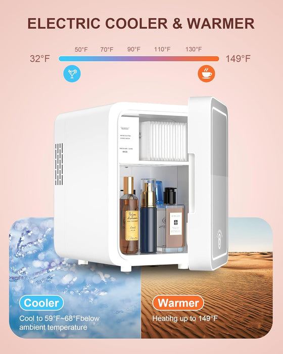 Refrigerador con espejo de luz led regulable - WHITE