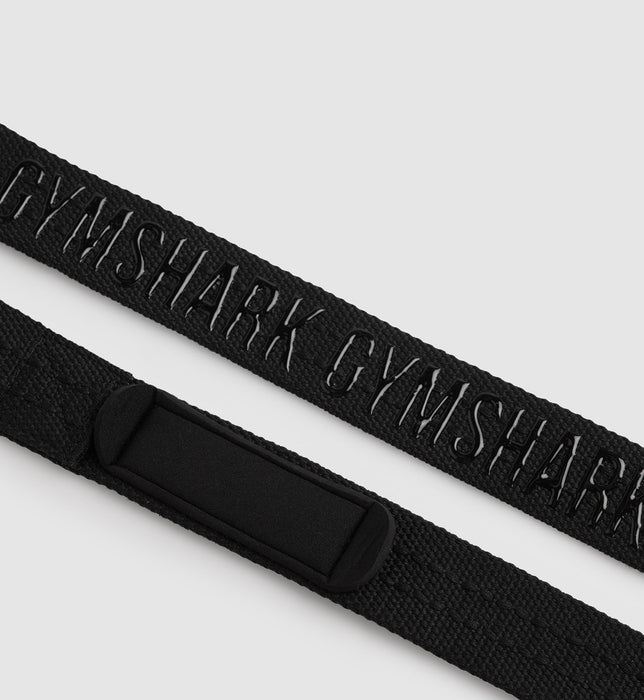 Silicone Grip Lifting Straps - Black