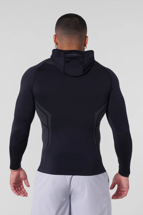 8062 - WARRIOR COMPRESSION HOODIES BLACK