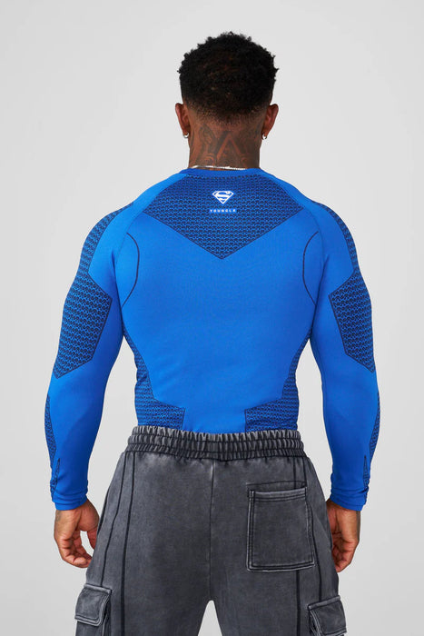 8066 - Superman Compression Longsleeves Blue