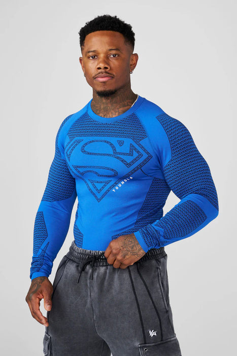 8066 - Superman Compression Longsleeves Blue