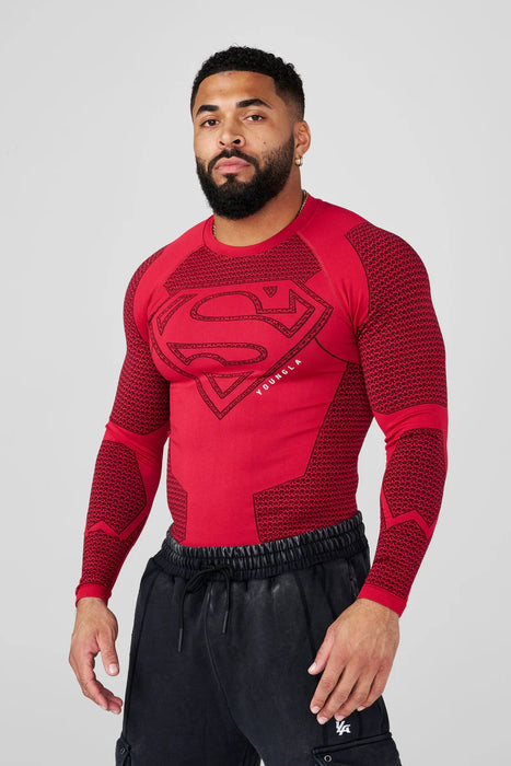 8066 - Superman Compression Longsleeves Red