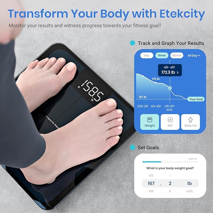 Etekcity Báscula inteligente para peso corporal