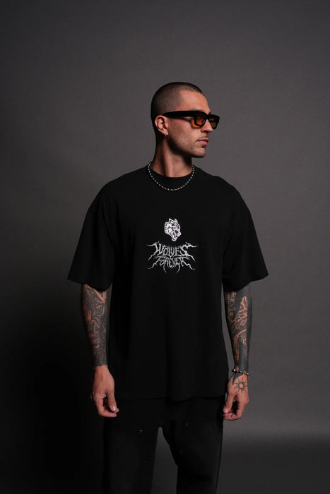 Akaza "Premium" Oversized Tee in Black Demon Slayer