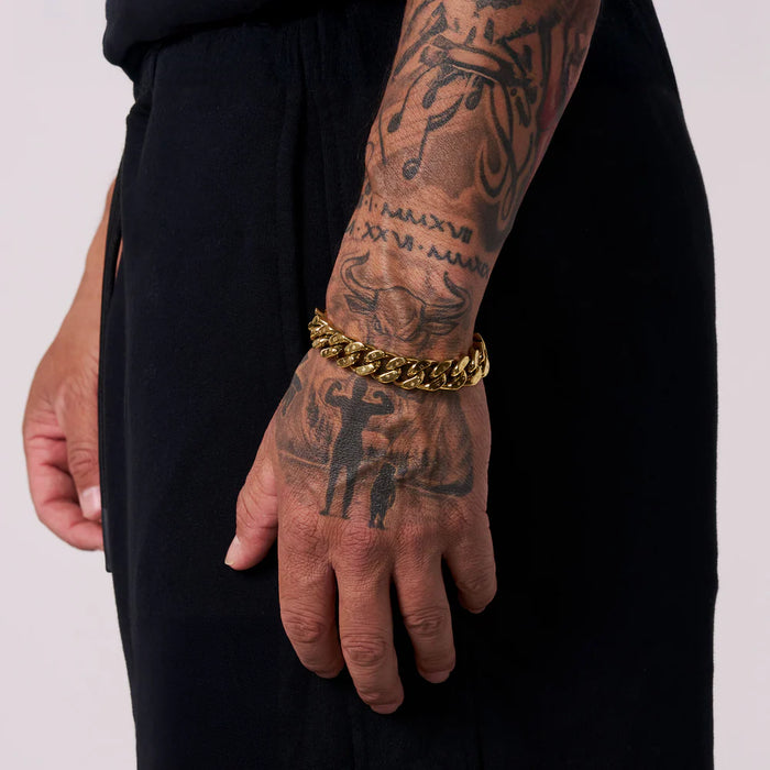 THE DESIGNER CUBAN BRACELET - GOLD RG3015 8"