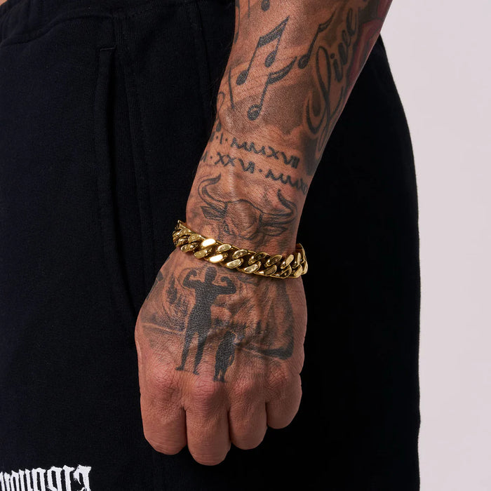 THE DESIGNER CUBAN BRACELET - GOLD RG3015 8"