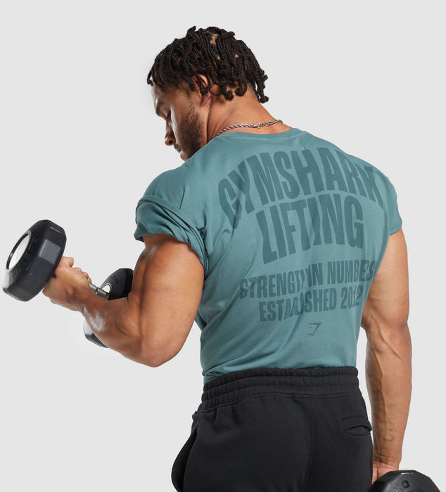 LIFTING T-SHIRT Denim Teal