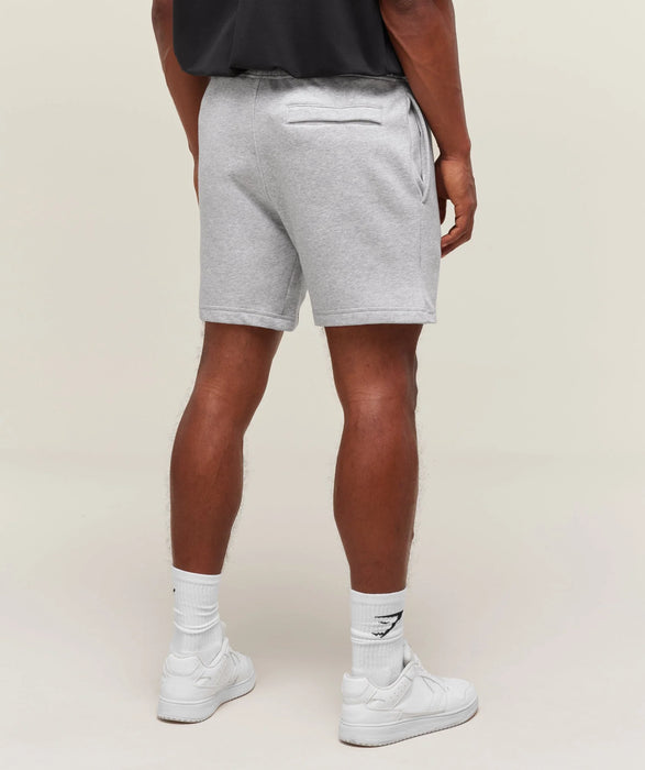 Crest 7" Shorts - Light Grey Marl