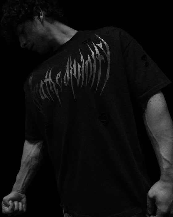 Destroyed Oversized T-shirt [DARKNESS]