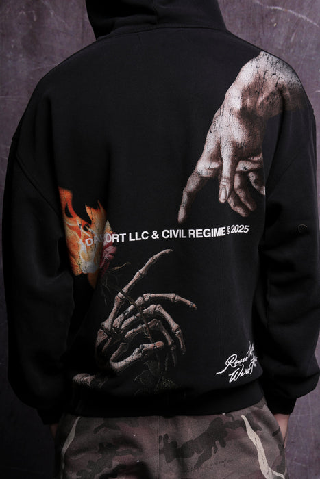 ETERNAL FIRE "BISHOP" HOODIE - BLACK