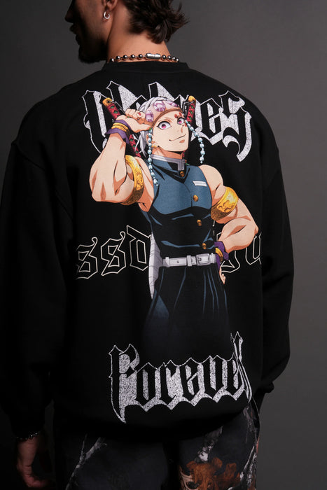 Breath Of Wolves London Crewneck in Black