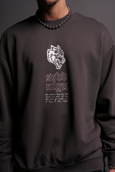BREATH OF WOLVES LONDON CREWNECK - WOLF GRAY