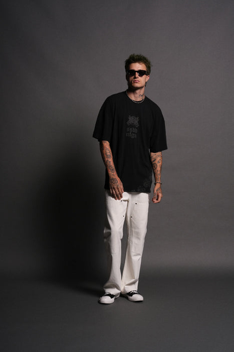 Darc Catwoman "Side By Side" Series Premium Oversized Tee - BLACK