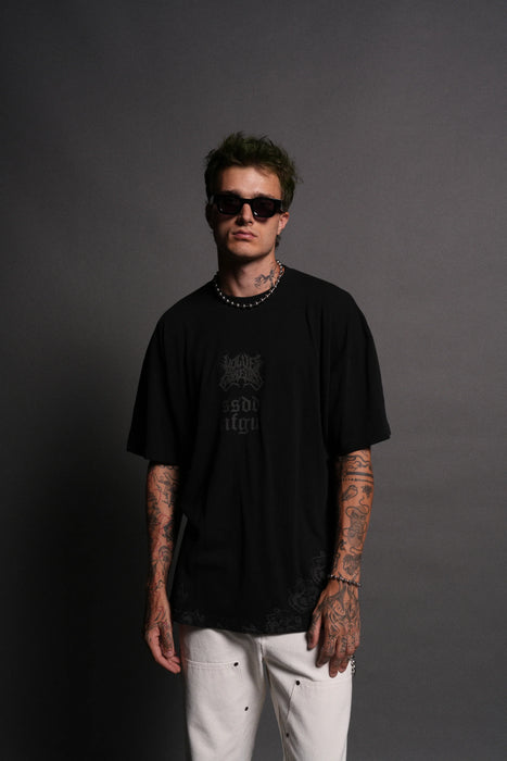 Darc Catwoman "Side By Side" Series Premium Oversized Tee - BLACK