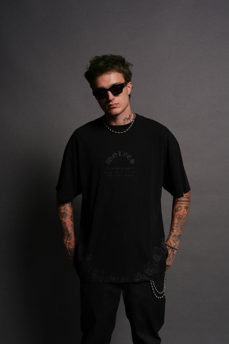 Darc Batman "Side By Side" Series Premium Oversized Tee - BLACK