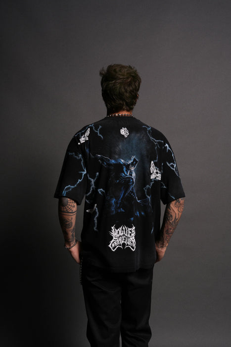 Born in the Shadows "Premium" Oversized Tee - BLACK DRIFT WASH