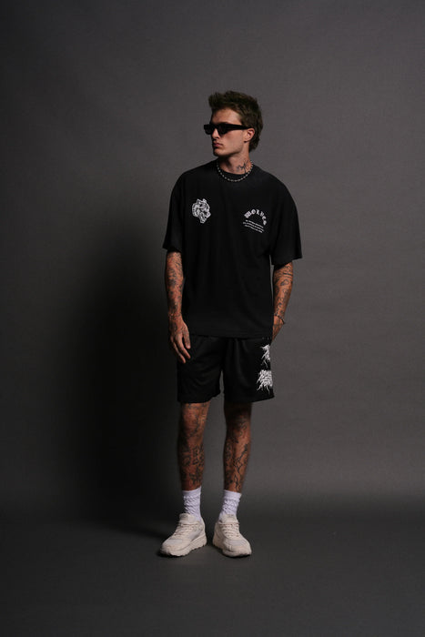 The Last Laugh "Premium" Oversized Tee - BLACK DRIFT WASH