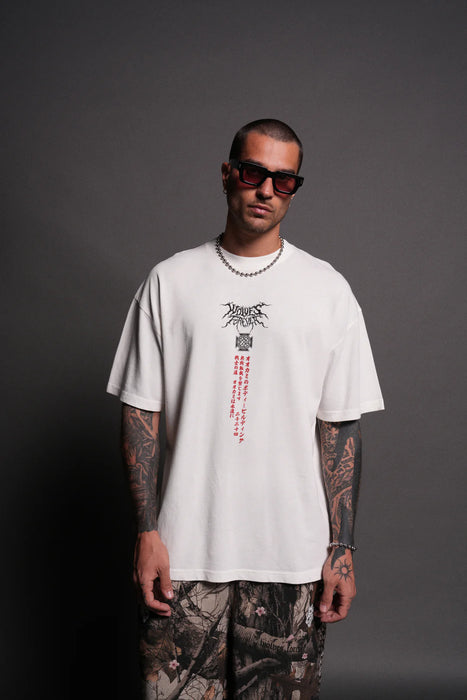 Unbreakable Will "Premium" Oversized Tee in Cream