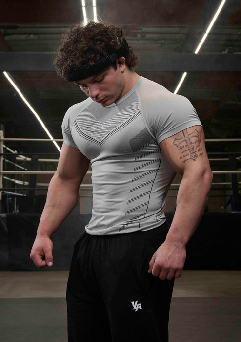 465 SUPERHERO COMPRESSION TEES / COLOR CEMENT