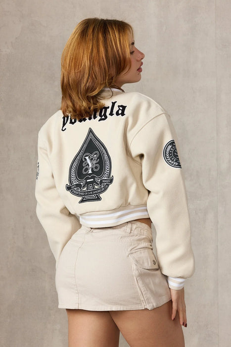 W526 Ivy League Cropeed Jacket / Off-white