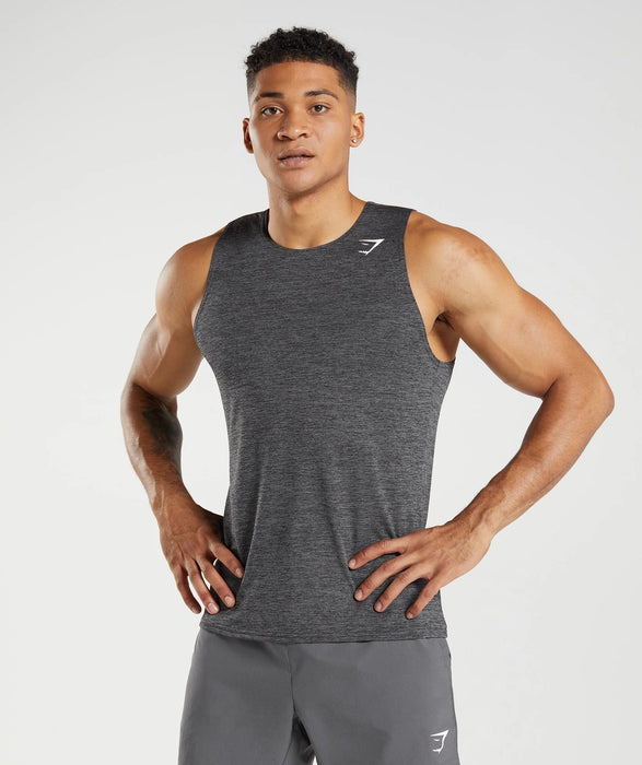 Arrival Slim Marl Tank - Black/Silhouette Grey Marl