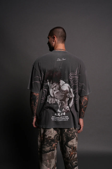 The Champion "Premium" Oversized Tee in Wolf Gray