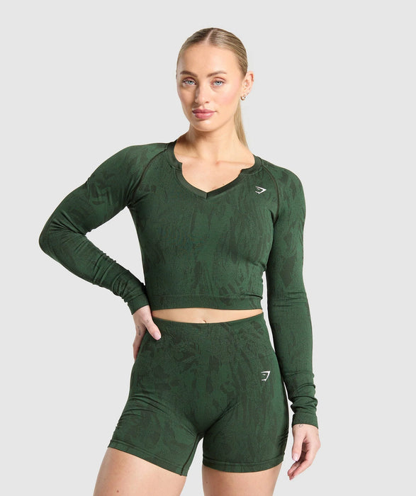 Adapt Camo Seamless Long Sleeve Top - Trail Green/Classic Green