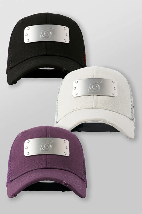 9049 - NARUTO FOREHEAD PROTECTOR HATS - AUGUST 11TH Negra