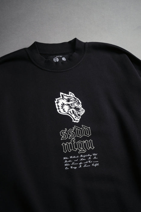 Breath Of Wolves London Crewneck in Black