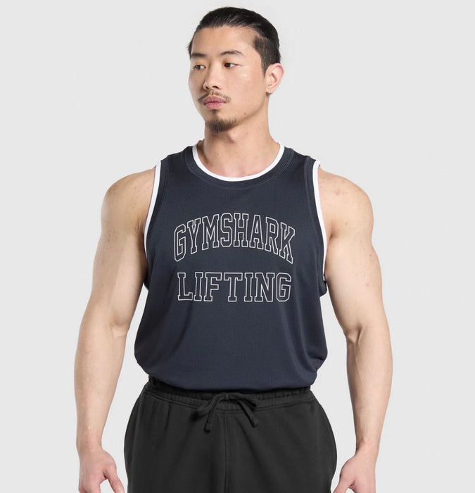 Gymshark Mesh Tank - Heavy Blue