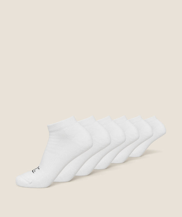 Gymshark Trainer Sock 6pk - White