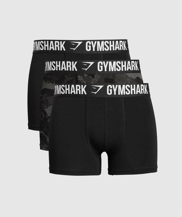 BOXER BRIEF 3PK - Black/Graphite Grey