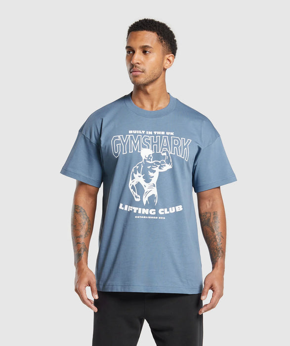 Built In The UK T-Shirt - Faded Blue