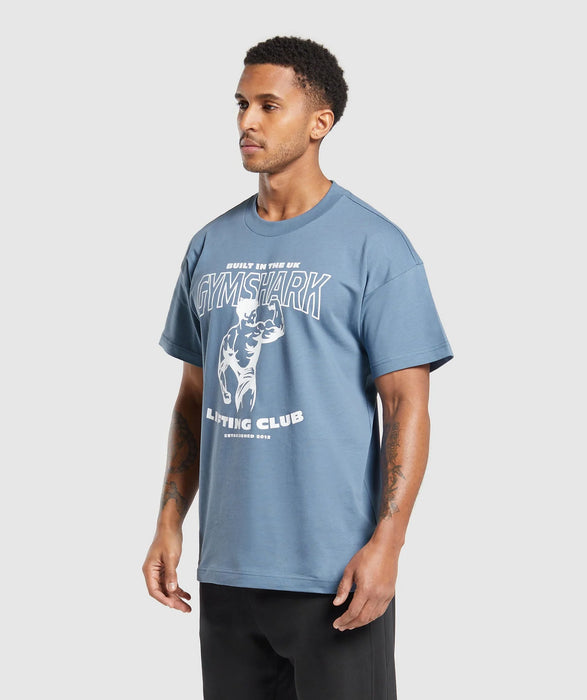 Built In The UK T-Shirt - Faded Blue