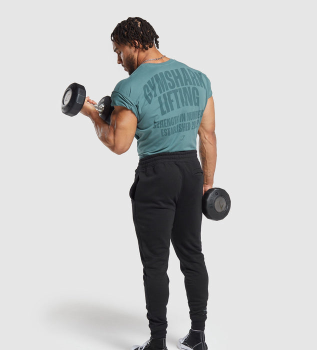 LIFTING T-SHIRT Denim Teal