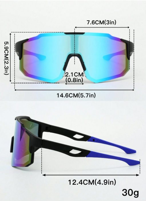 Set de 2 Gafas de sol deportivas de plástico