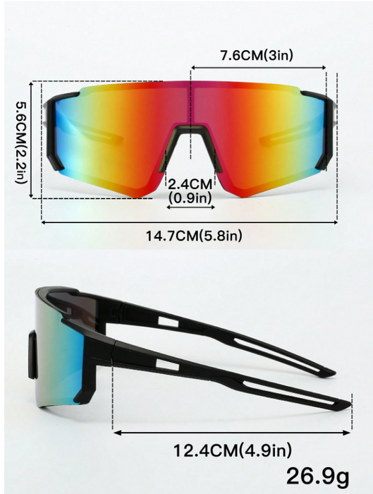 Set de 2 Gafas de sol deportivas de plástico