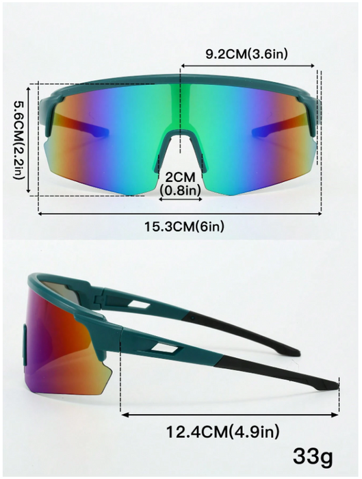 Set de 2 Gafas deportivas envolventes de plástico