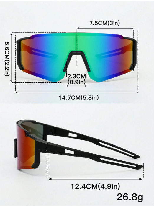 Set de 2 Gafas deportivas envolventes de plástico