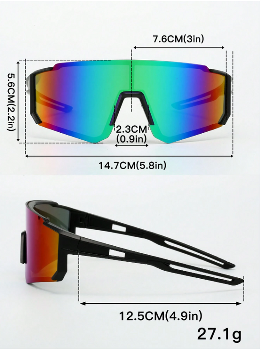 Set de 2 gafas deportivas de plástico