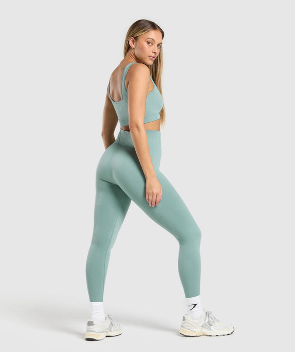 Corset Seamless Leggings - Celeste Blue
