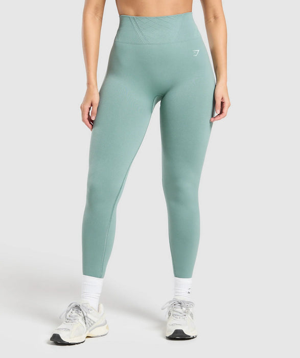 Corset Seamless Leggings - Celeste Blue