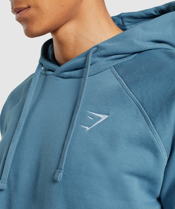 Crest Hoodie - Faded Blue