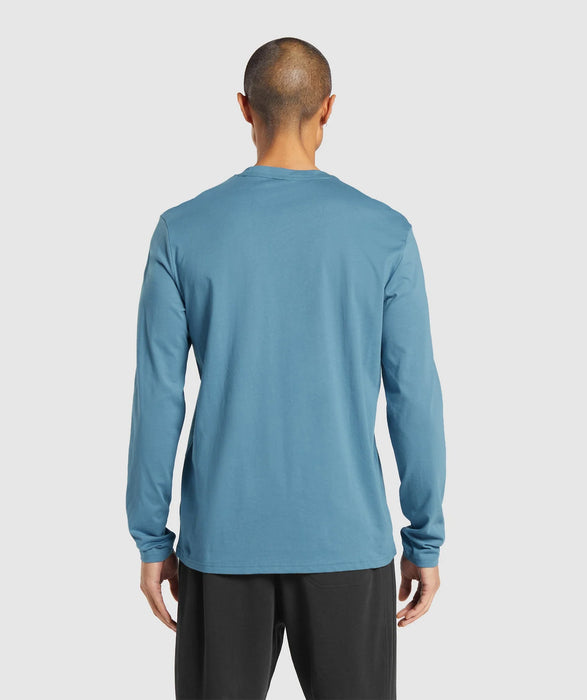 Crest Long Sleeve T-Shirt - Faded Blue