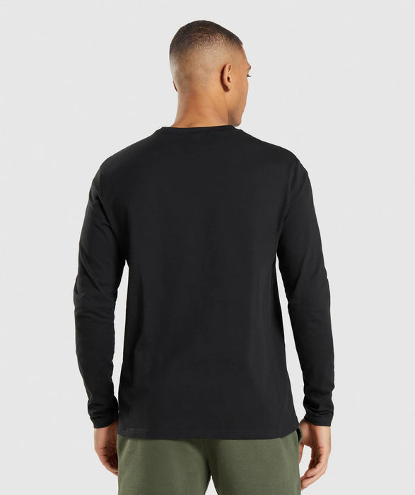 Crest Long Sleeve T-Shirt - Black