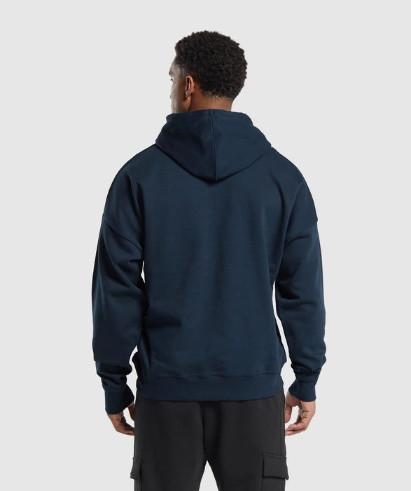 Crest Oversized Hoodie Navy