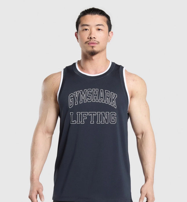 Gymshark Mesh Tank - Heavy Blue
