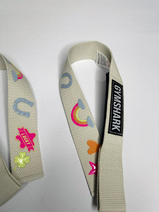 Lucky Graphic Silicone Lifting Straps - Tinted White