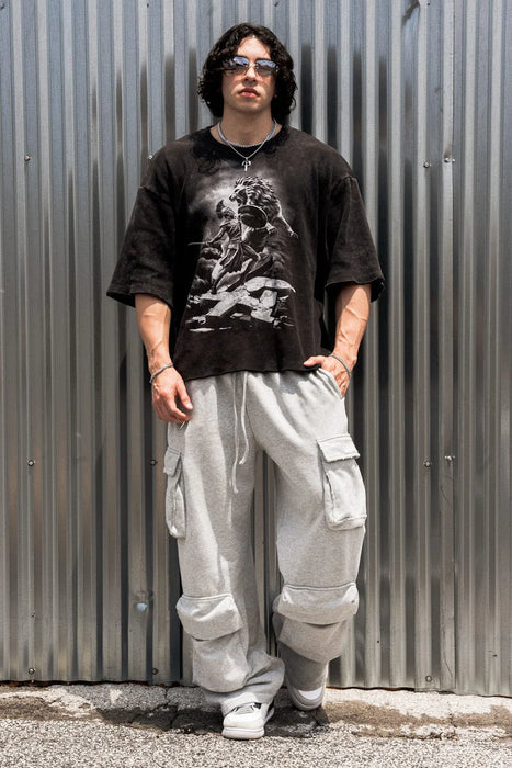 4122 - GLADIATOR TEES - BLACK WASH